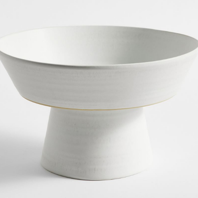 Larkin Reactive Glaze Stoneware Footed Serving Bowl