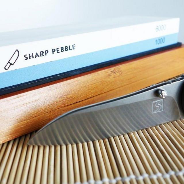 Sharp Pebble Premium Whetstone Knife Sharpening Stone 2 Side Grit 1000/6000 Waterstone- Whetstone Knife Sharpener- NonSlip Bamboo Base & Angle Guide
