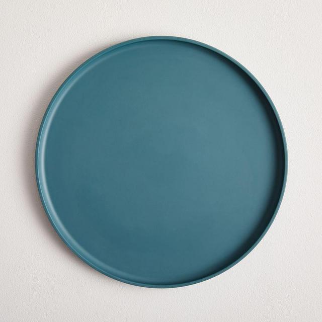 West Elm- Modern Melamine Dinner Plate- Set of 4 in Silver Pine