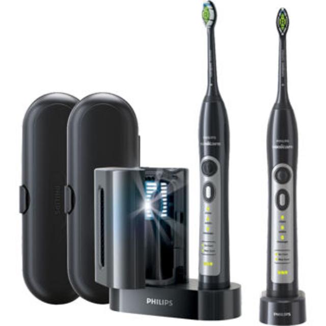 Philips Sonicare FlexCare Whitening Edition Rechargeable Toothbrush 2-Pack, Black