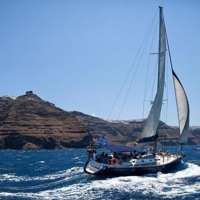 Sailing in Santorini