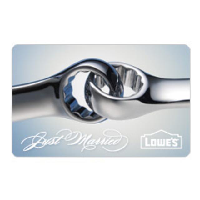"Just Married" Lowe's Gift Card