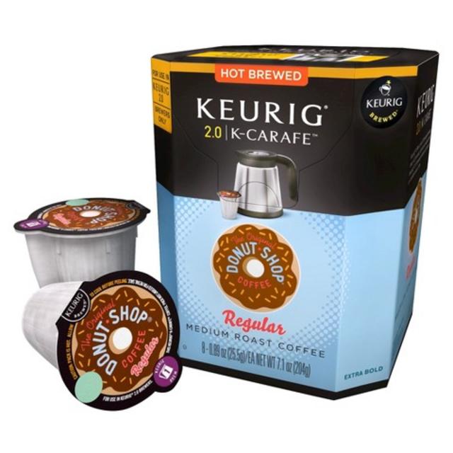Keurig Donut Shop Regular Medium Roast Coffee K-Carafe 8 ct product details page