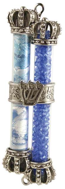 Crushed Wedding Glass Mezuzah Gift ID#: QUMEZ136A