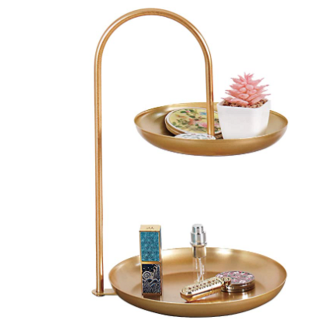 Tiita 2 Tier Bathroom Countertop Organizer, Gold