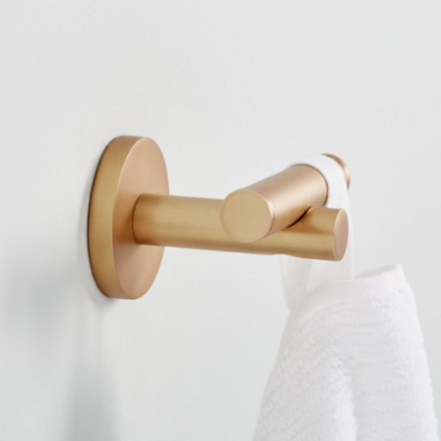 West Elm Modern Overhang Towel Hook, Antique Brass