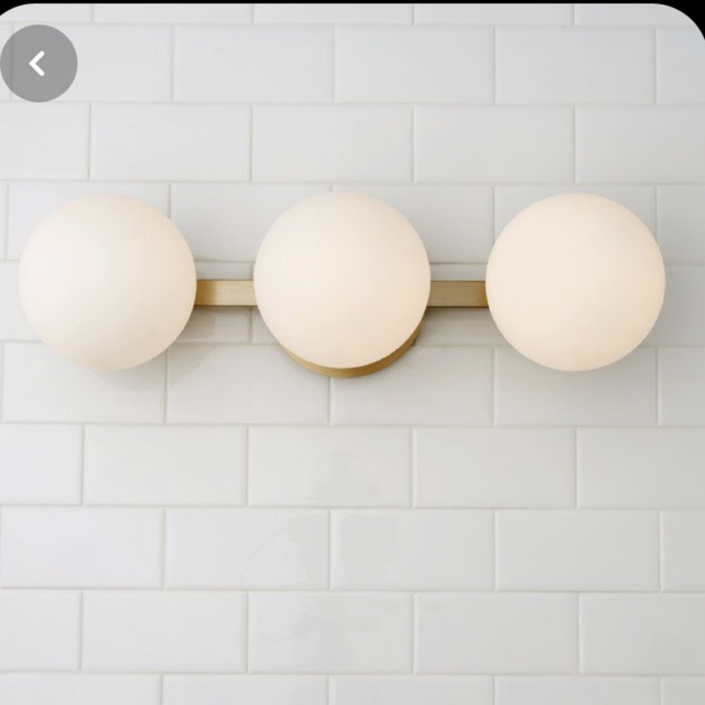 Milky Globe Vanity Light