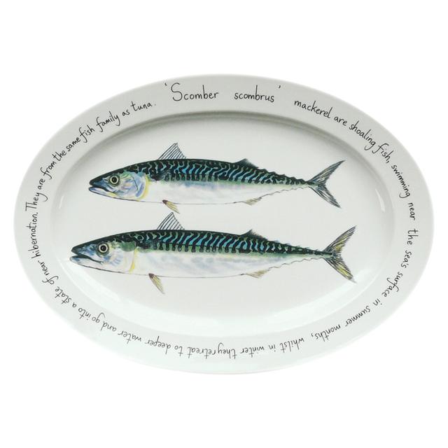 Jersey Pottery Fruits de Mer Mackerel Oval Dish