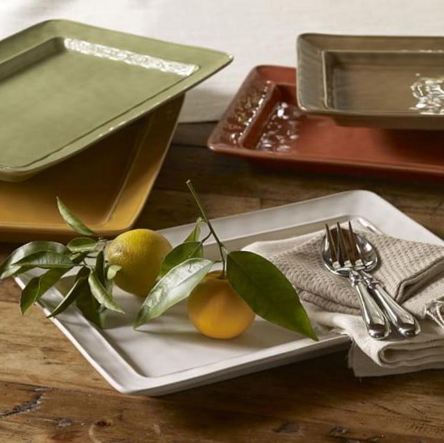 Cambria Rectangular Serving Platter, Gray