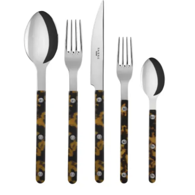 Sabre Bistrot Shiny Tortoise Flatware (5-piece setting)