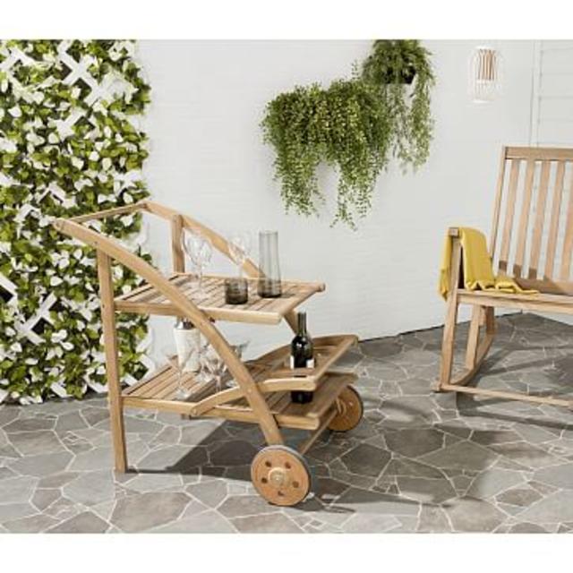 Outdoor Wood Bar Cart - Small