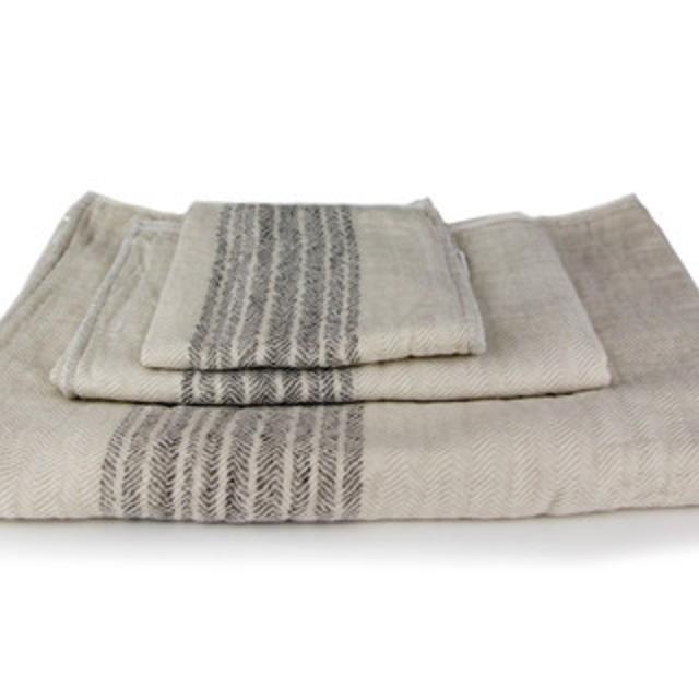 Flax Line Organics Towel, Brown-Beige