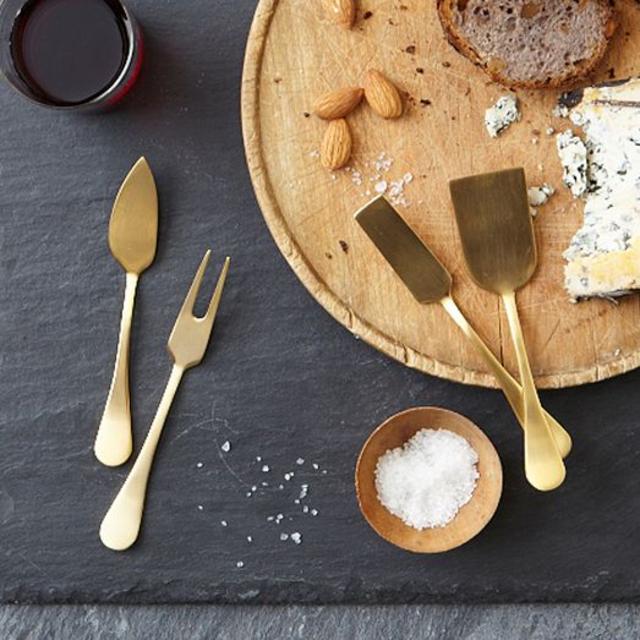 Gold Cheese Knives Set