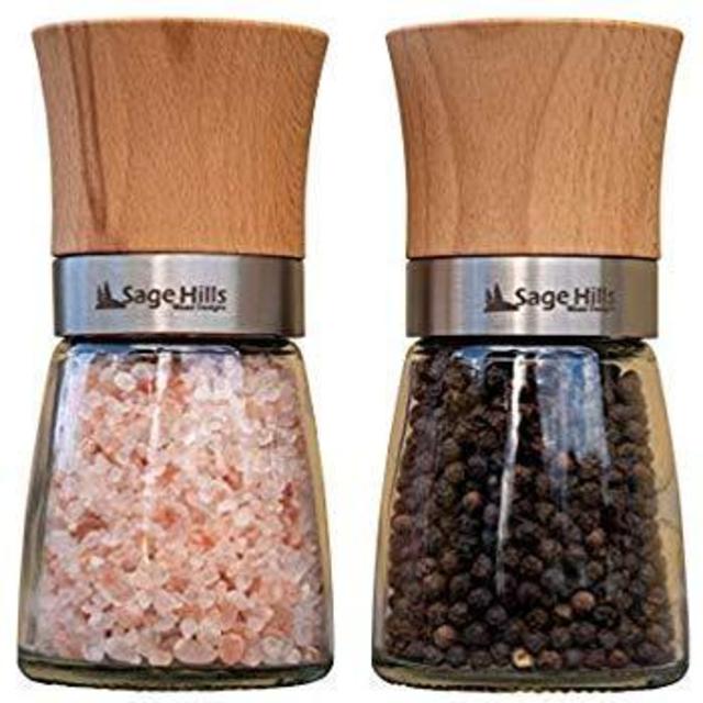 Wood Salt and Pepper Grinder Set