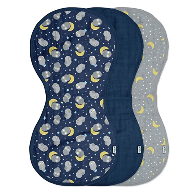 green sprouts Muslin Burp Cloths Made from Organic Cotton 4 Absorbent Layers Protect from sniffles, Drips & drools 100% Organic Cotton Muslin, Super Soft & Softer with Every wash, Machine Washable