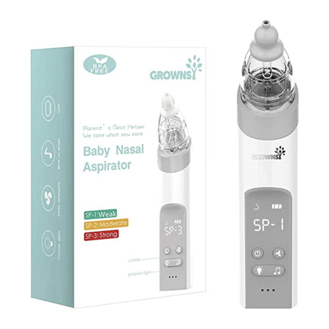 Baby Nasal Aspirator | Baby Nose Sucker | Nose Sucker for Baby - Baby Nose Cleaner, Automatic Nose Sucker for Infants, Rechargeable, with Music & Light Soothing Function