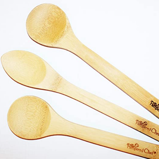 PAMPERED CHEF - #1674 BAMBOO SPOON SET