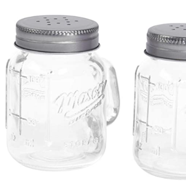 Mason Craft & More Salt and Pepper Shaker, Clear