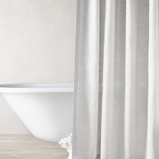 Restoration Hardware - Stonewashed Belgian Flax Linen Shower Curtain