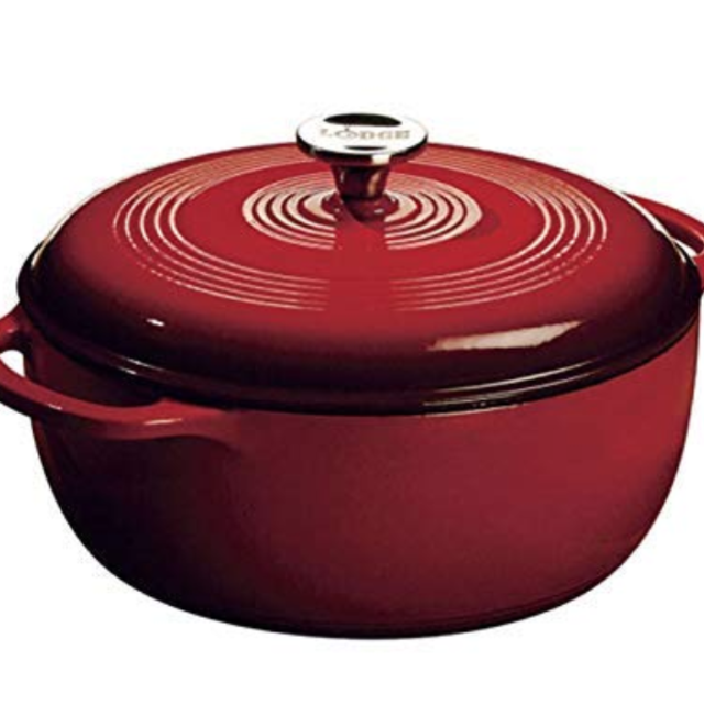 Lodge 6 Quart Enameled Cast Iron Dutch Oven