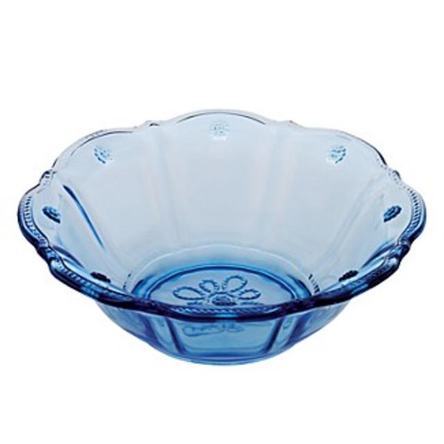 Juliska "Colette" Hand Pressed Glass Dessert Bowl, Delft Blue