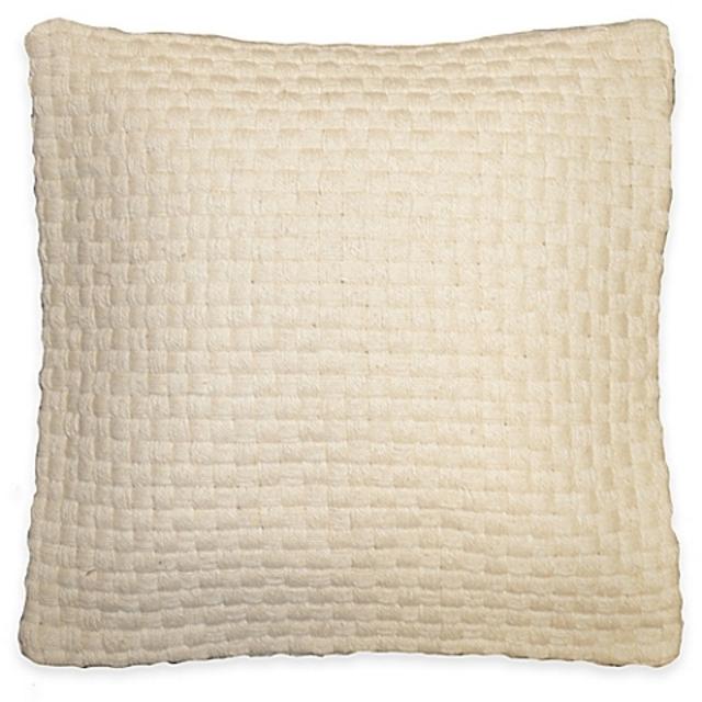 Corey Square Throw Pillow in Ivory