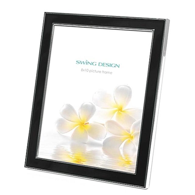 Swing Design™ Lura 8-Inch x 10-Inch Picture Frame in Black/Silver
