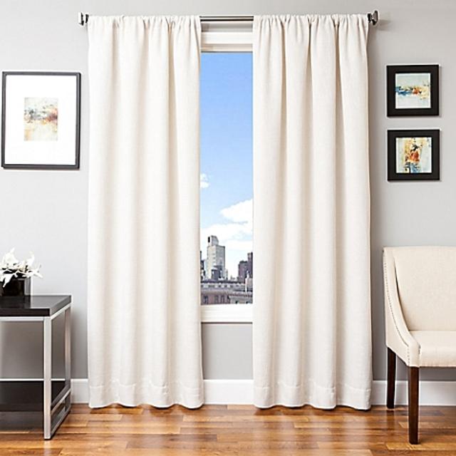 Beckett 84-Inch Window Curtain Panel in White