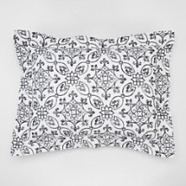 SFERRA Glynn Print King Sham Color: White/Navy