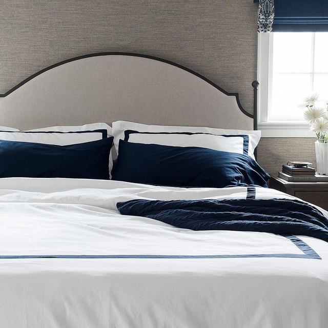 Navy/White Banded Duvet Cover