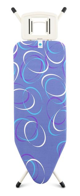 Brabantia Ironing Board with Solid Steam Iron Rest, Size C, Wide - Moving Circles Cover