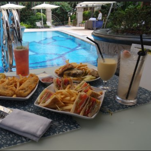 Lunch by the pool