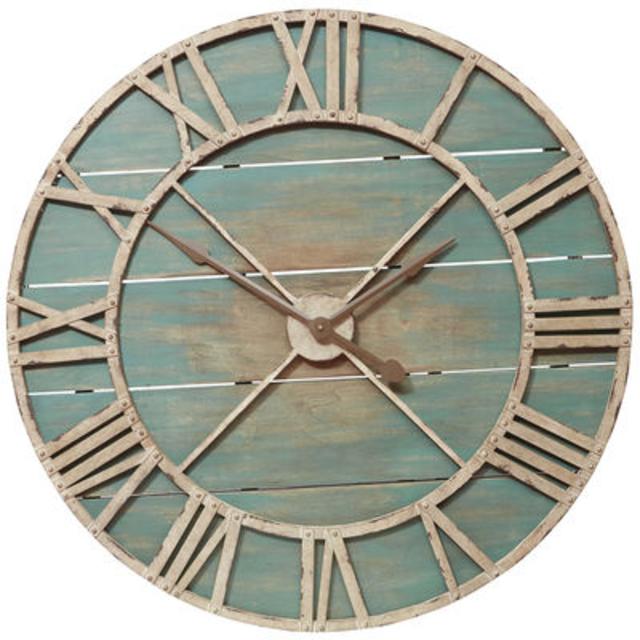 Rustic Teal Wall Clock