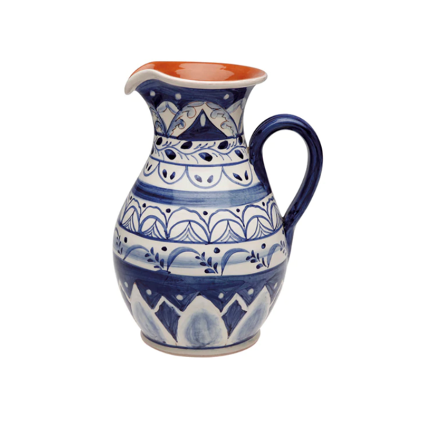 Casafina Alentejo Terracota Collection Indigo Large Pitcher