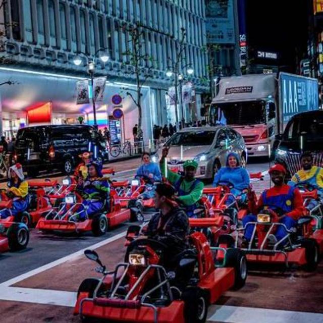 Mario Kart ride through Downtown Tokyo