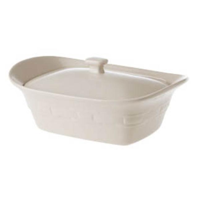Woven Traditions® Small Handled Casserole Ivory