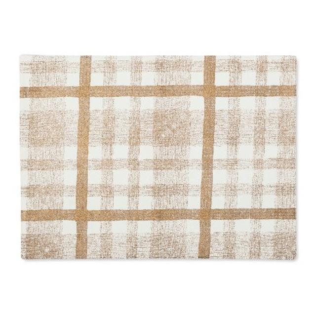Metallic Plaid Placemat Gold - Threshold™