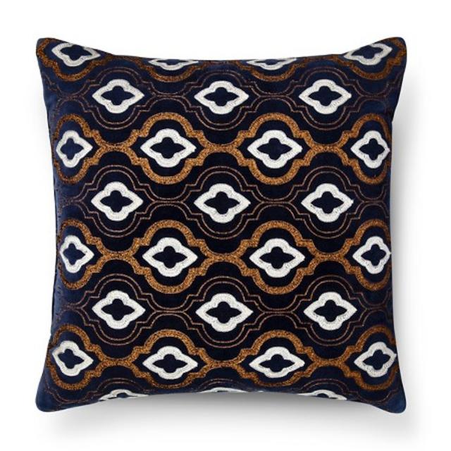 Metallic Embroidered Square Throw Pillow - Threshold™
