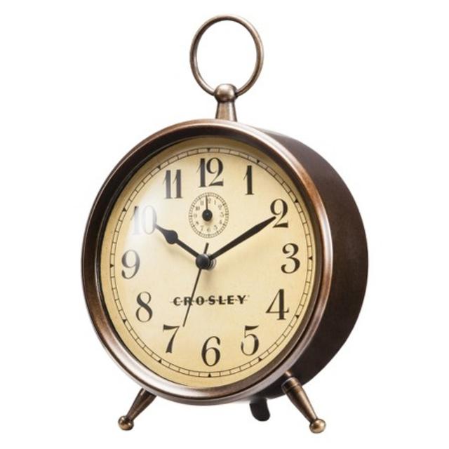 Crosley Analog Clock with Finial - Antique Bronze