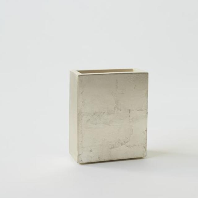Lacquer Toothbrush Holder, Silver