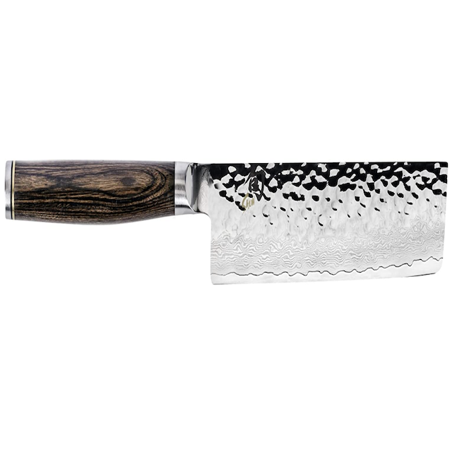 Shun Cutlery Premier 5.5", Ideal Chopping Vegetables and All-Purpose Chef, Professional Nakiri, 5.5 Inch, Handcrafted Japanese Kitchen Knife