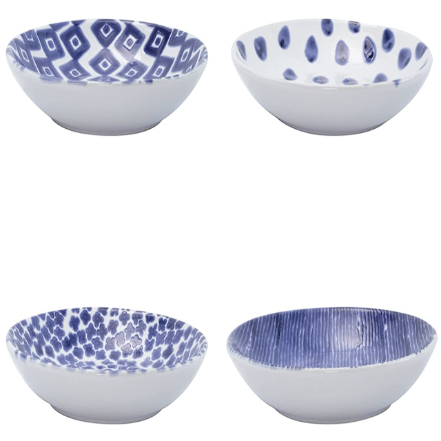 Viva by Vietri Santorini Collection Italian Dinnerware Sets (Pasta Bowls, Set of 4)