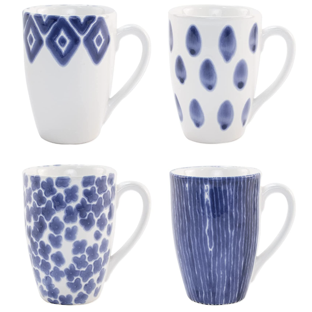 Viva by Vietri Santorini Collection Italian Dinnerware Sets (Mugs, Set of 4)