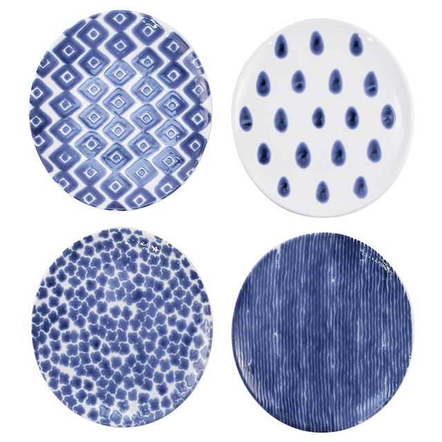 Viva by Vietri Santorini Collection Italian Dinnerware Sets (Salad Plates, Set of 4)