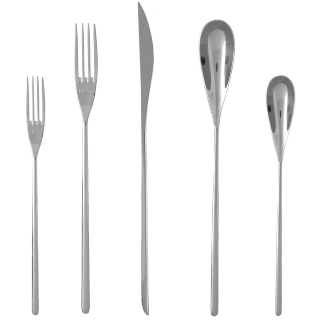 Fortessa Dragonfly 18/10 Stainless Steel Flatware 5 Piece Place Setting