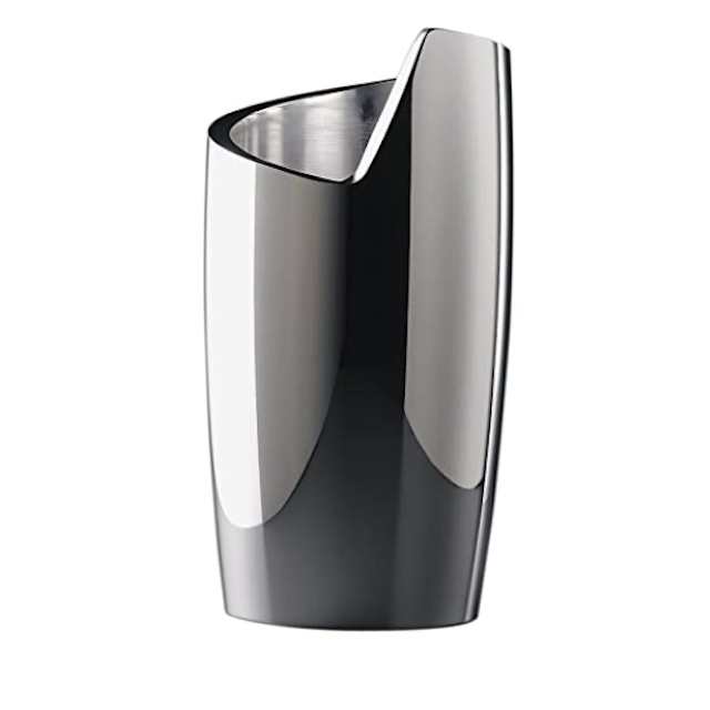 nambe Spiral Wine Chiller | Tabletop Metal Wine Cooler Bucket to Keep Wine Cold | Insulated Wine Bottle Chiller for Parties, Cocktail Bar, Holidays, and Housewarming Gifts | 4.5" D x 8.5" H