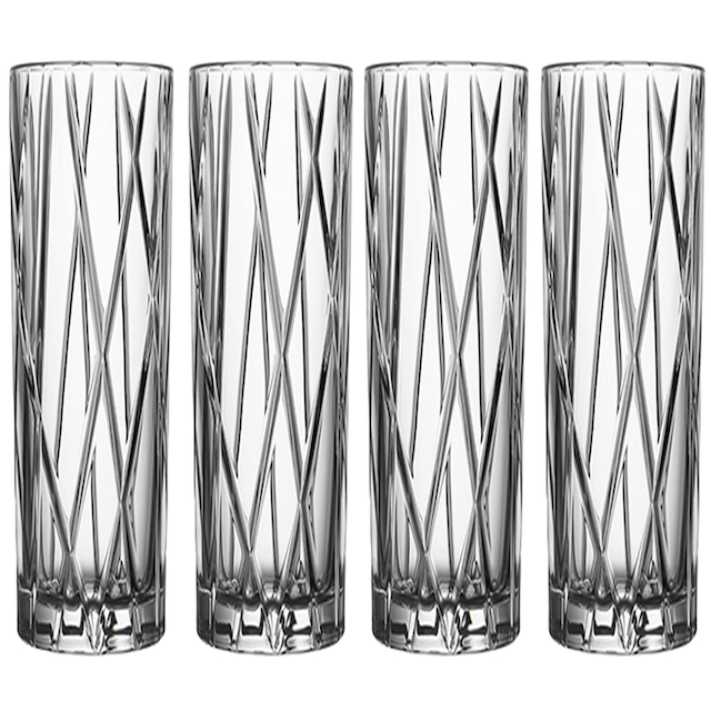 Orrefors City 11.6 Ounce Highball Glass, Set of 4