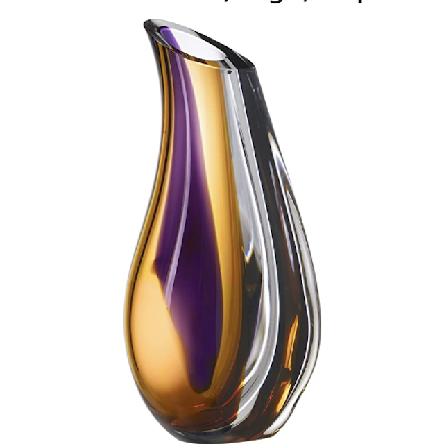 Kosta Boda Orchid Vase, High,Purple
