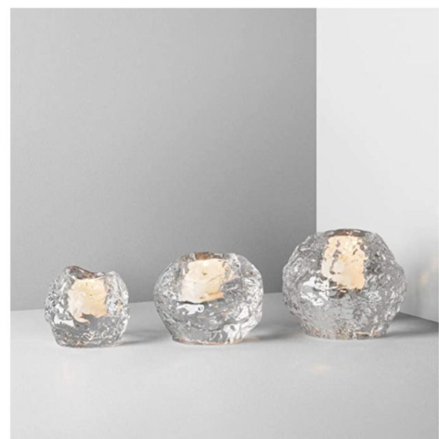Kosta Boda Snowball Votive, Set of 3