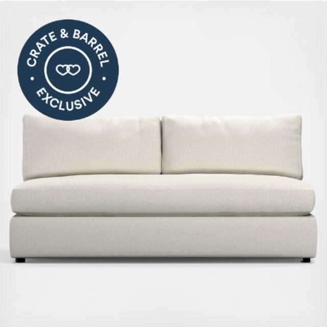 Crate and Barrel Aris Armless Loveseat